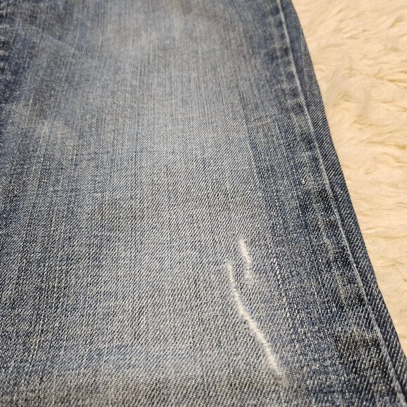 Guess Women's Blue Daredevil Boot Cut Stretch Distressed Embroidery Jeans 26 - Picture 9 of 13